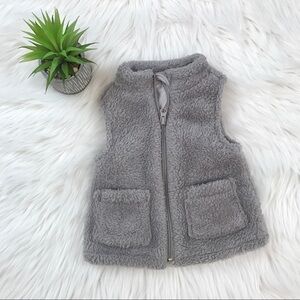 Old navy grey teddy vest